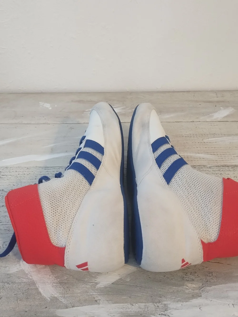 Adidas  Wrestling Shoes usa  Men’s 9.5 / UK size 9Red White Blue